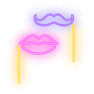 Neon Photo Booth Lips